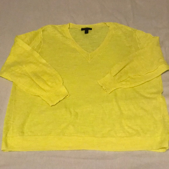 J. Crew chartreuse thin blend sweater Sz L ❤️ offers! - Picture 1 of 3